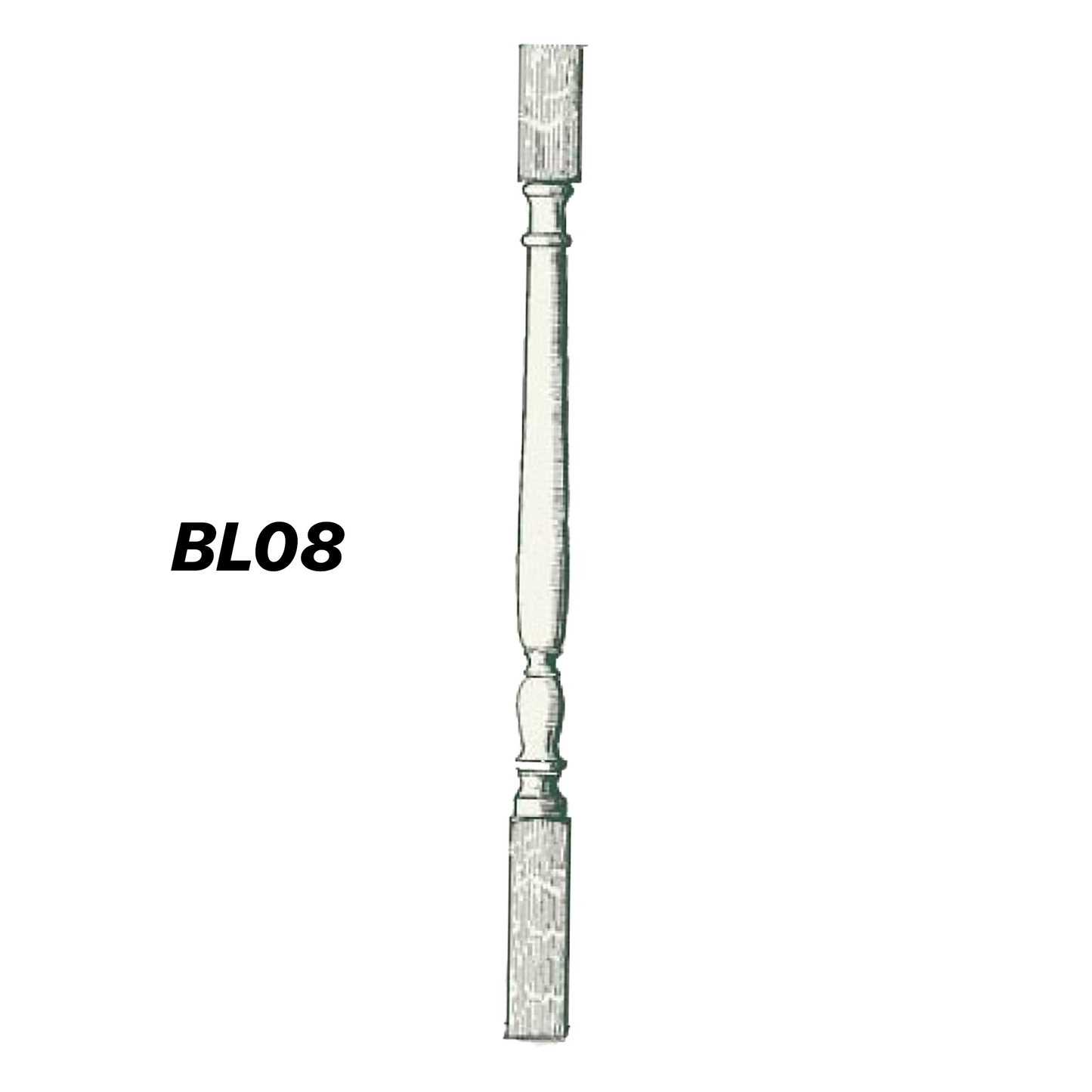 BL08, Balusters, Turned, 1000 x 42 x 42mm