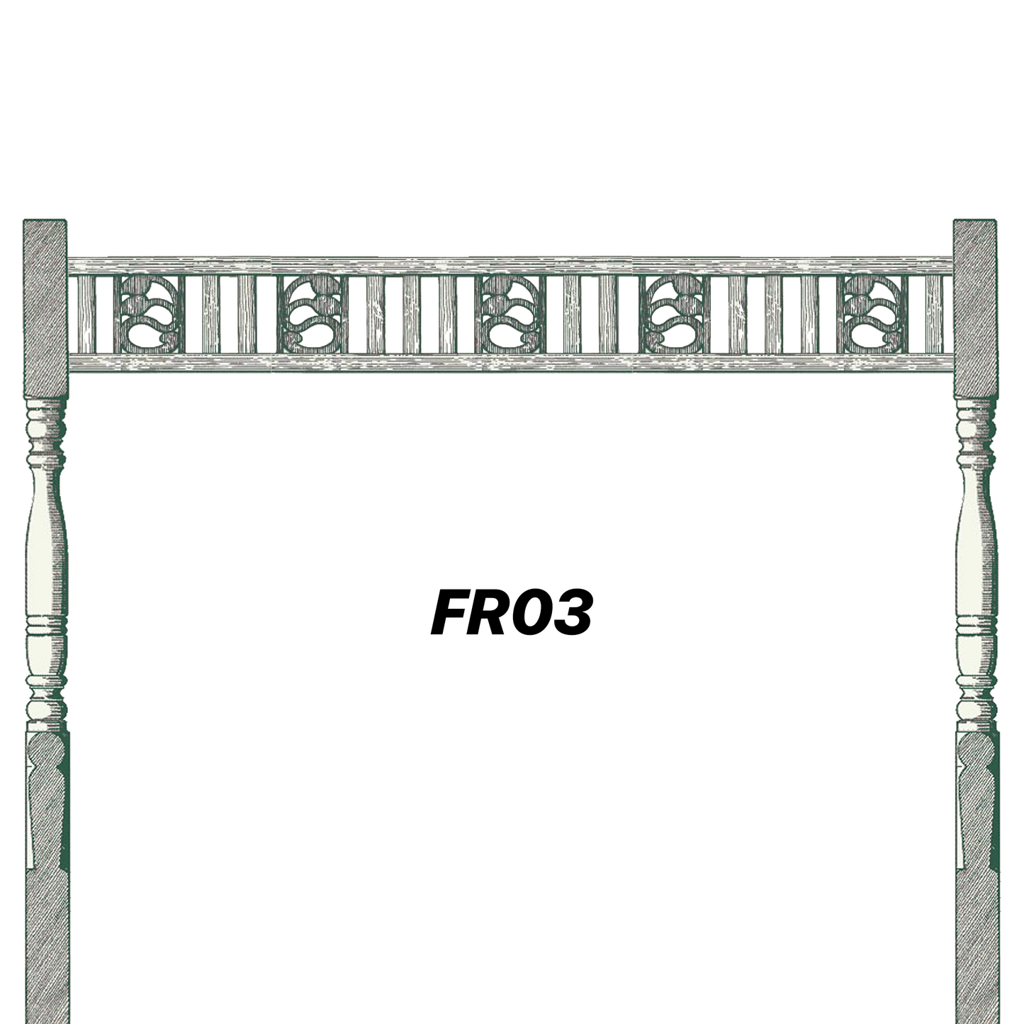 FR03, 300mm high with M16 motifs - (2.0m minimum order)
