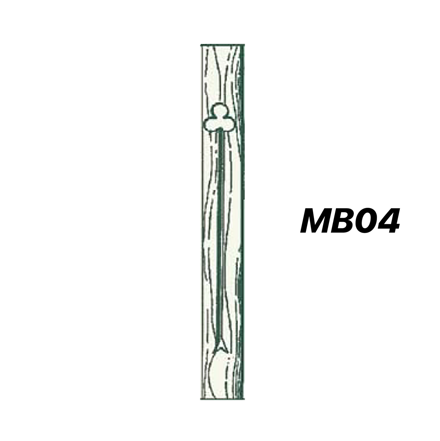 FR04, 300mm high with slats & motifs (select any motif MF01 - MF12)
