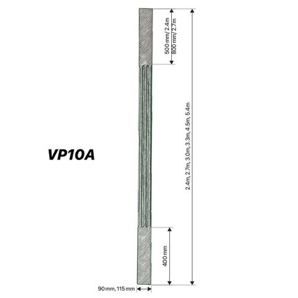 VP10a, Verandah Posts in LOSP Pine (chamfered & fluted)