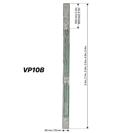 VP10a, Verandah Posts in LOSP Pine (chamfered & fluted)