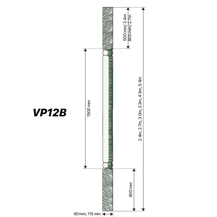 VP12a&b, Verandah Posts in LOSP Pine